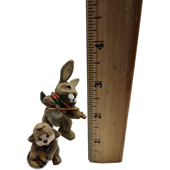 Brown Resin Musician Rabbit Duo - Picture 7 of 7